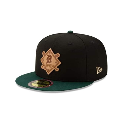 Detroit Tigers Gorra | New Era MLB Debossed 59fifty Fitted Cap Mexico - Negros